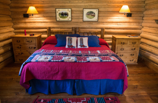 Bed in Dining Cabin | Wyoming Guest Ranches | CM Ranch
