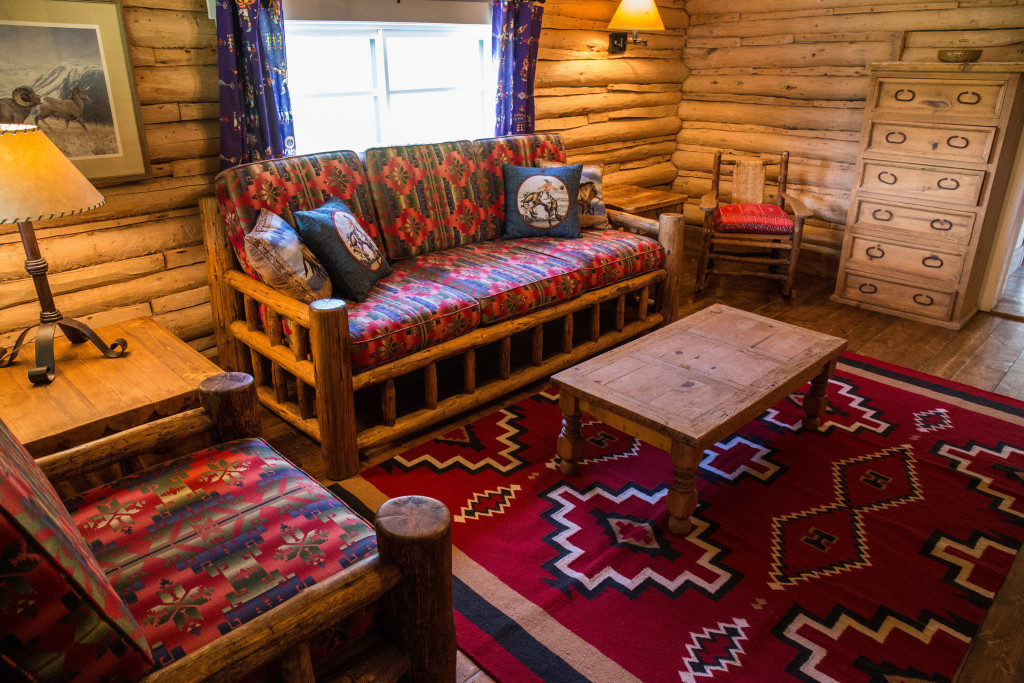 Sitting room in Hill Cabin 1 | Wyoming Guest Ranch | CM Ranch