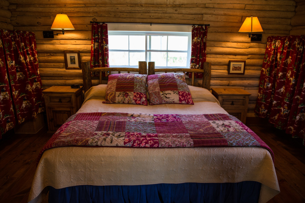 Queen Bedroom in Hill Cabin 4 | Cabins in Dubois Wyoming | CM Ranch