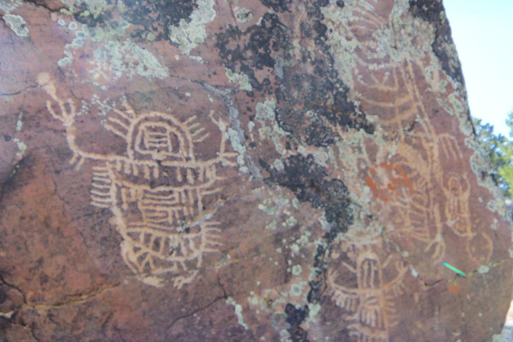Primitive art carved into a rock near CM Ranch in Dubois WY | Wyoming dude ranch vacation