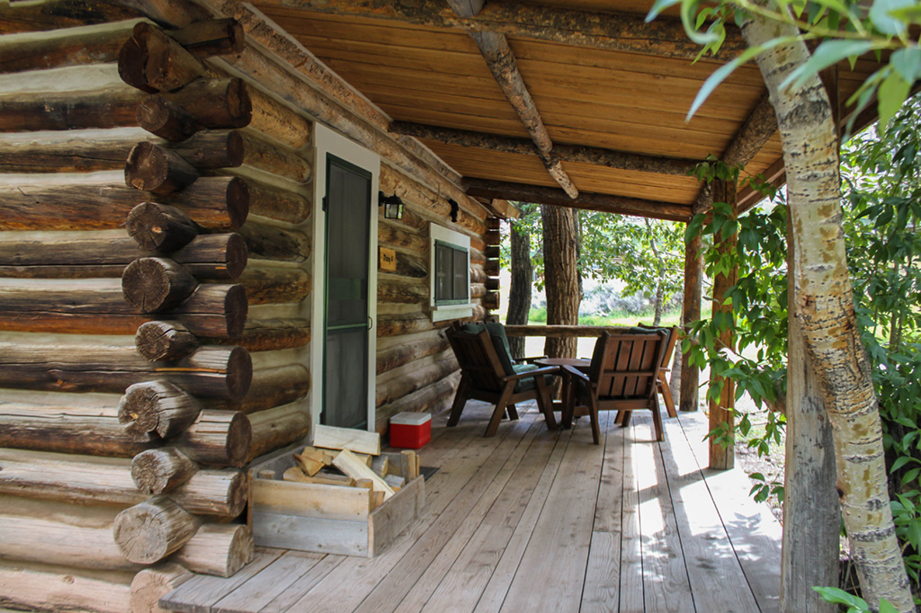 Porch of Dining Cabin 4 | Dude Ranch Near Yellowstone | CM Ranch