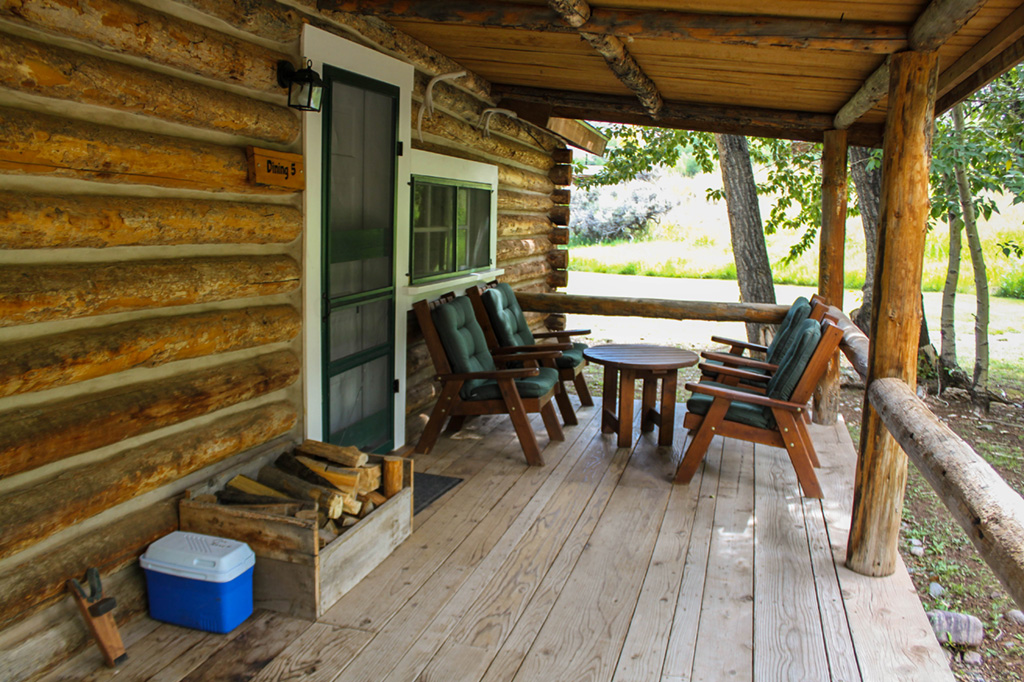 Porch of Dining Cabin 5 | Family Dude Ranch Vacations | CM Ranch