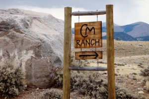 A sign points the way to CM Ranch in Dubois, WY | Wyoming dude ranch