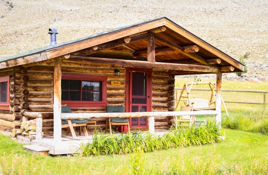 Studio Cabin Exterior | Horseback riding vacation packages at CM Ranch