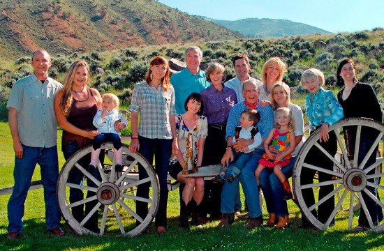 The Kemmerer Family poses for a family photo at CM Ranch in Dubois, WY | Jackson Hole Wyoming horseback riding