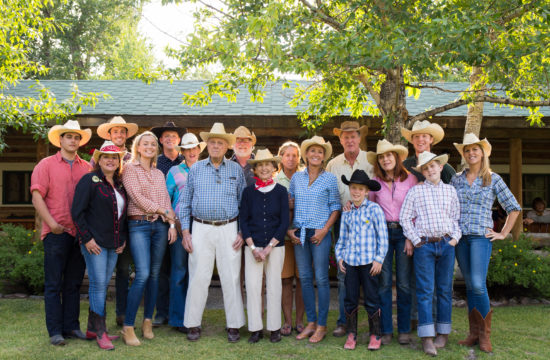 A family portrait at CM Ranch in Dubois, WY | affordable family dude ranch vacations